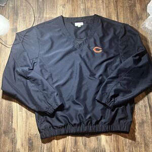 Chicago Bears Navy dark  Blue Cutter & Buck CB DryTec Pullover SZ L